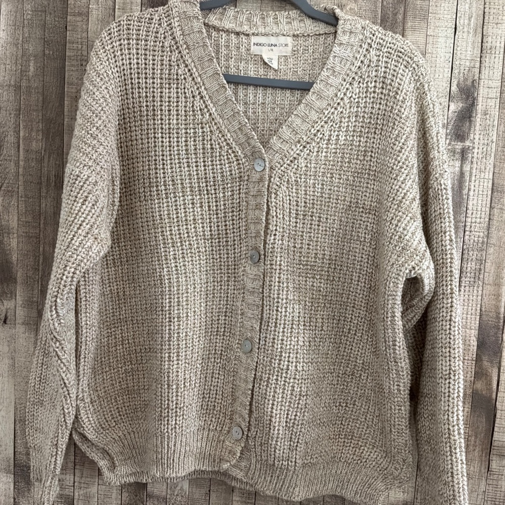 INDIGO LUNA HELGA CARDIGAN OAT - Picture 6 of 8